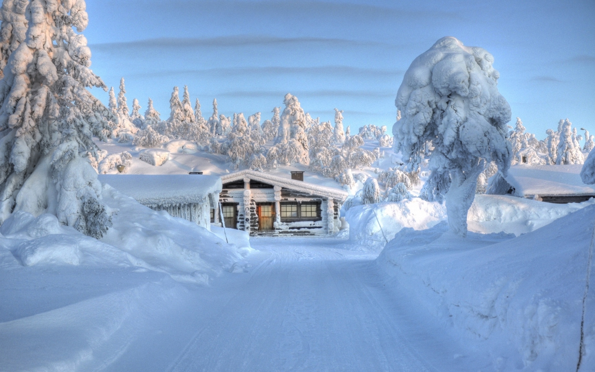 电脑主题图片大全 冬季雪景唯美自然风光图片(9)