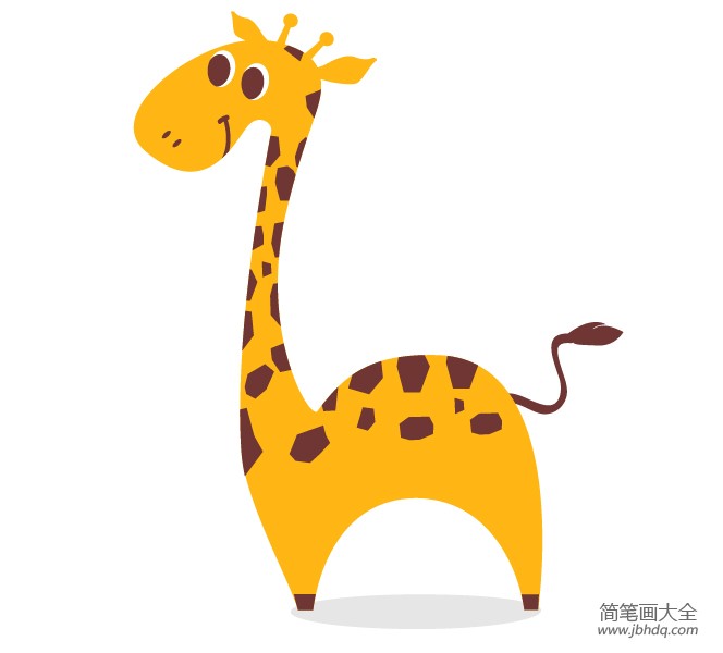 小学生关于长颈鹿的简笔画(3)