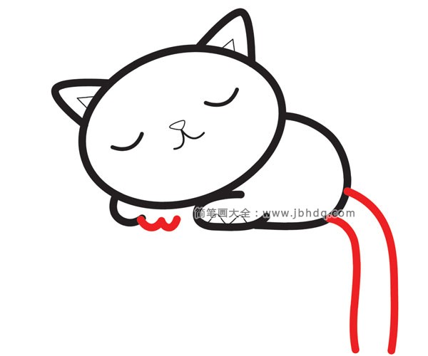超详细步骤教你画贪睡的小猫，零基础也不怕哦！(9)