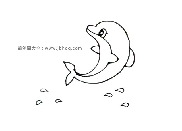 画三只可爱的小海豚(2)