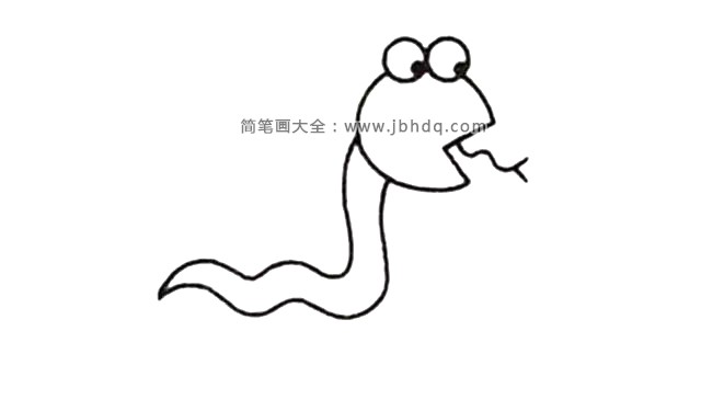 简笔画蛇的画法(4)