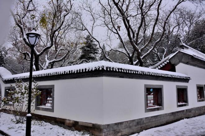 北京雪中陶然亭公园唯美风景图片(11)