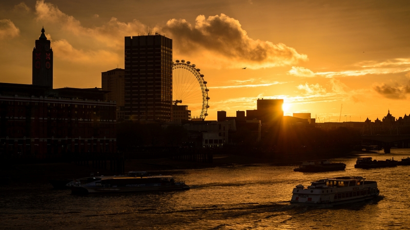 伦敦落日美景图片